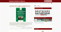 Desktop Screenshot of deutsches-kulturforum.hu